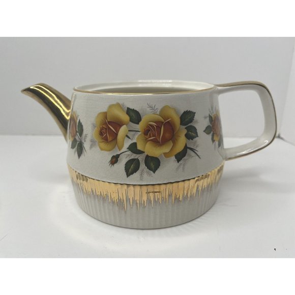 Vintage Gibson teapot strathsford England Floral Pattern Tea Coffee Hand Paint - Picture 6 of 14